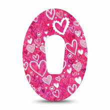 ExpressionMed Whimsical Hearts Adhesive Patch Dexcom G6/One