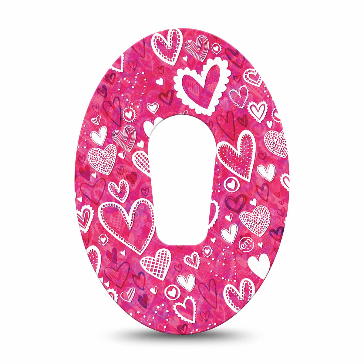 ExpressionMed Whimsical Hearts Adhesive Patch Dexcom G6/One
