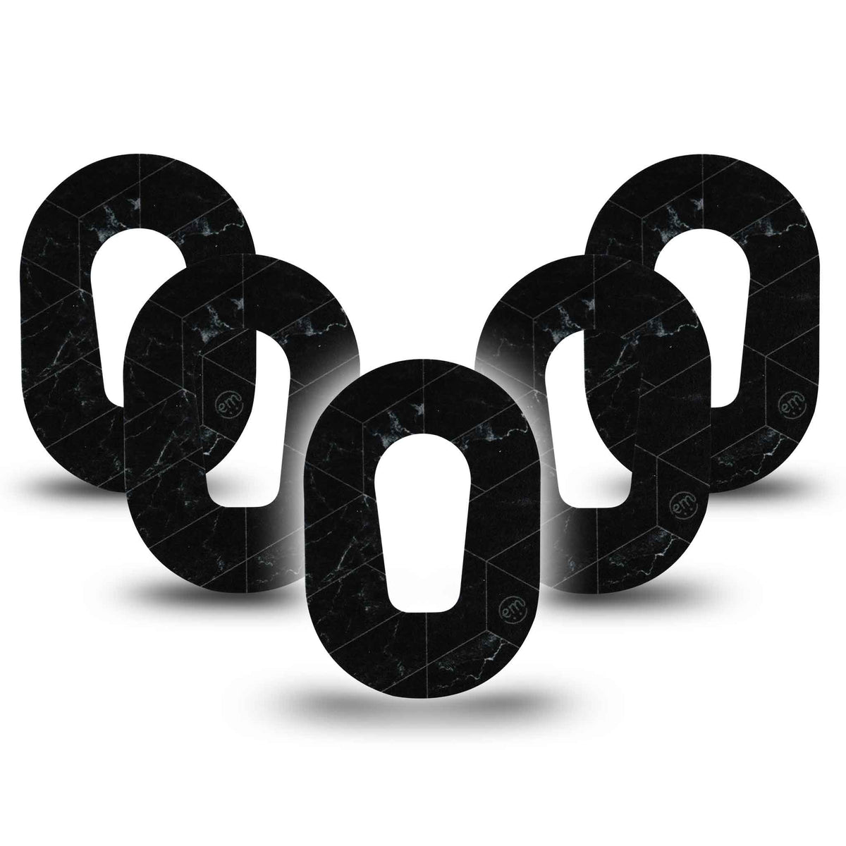 ExpressionMed Mini Black Marble Adhesive Patch Dexcom G6/One