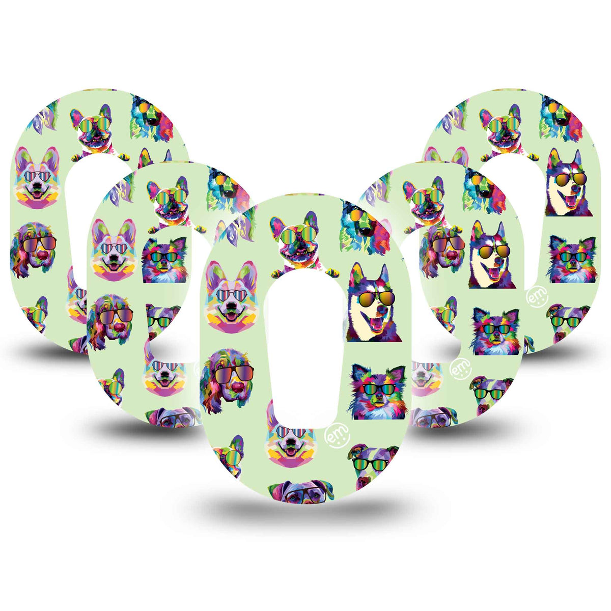 ExpressionMed Mini Dog Party Adhesive Patch Dexcom G6/One