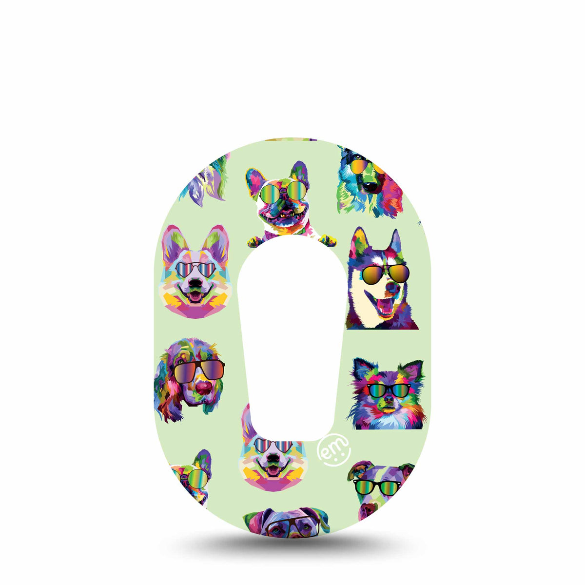 ExpressionMed Mini Dog Party Adhesive Patch Dexcom G6/One