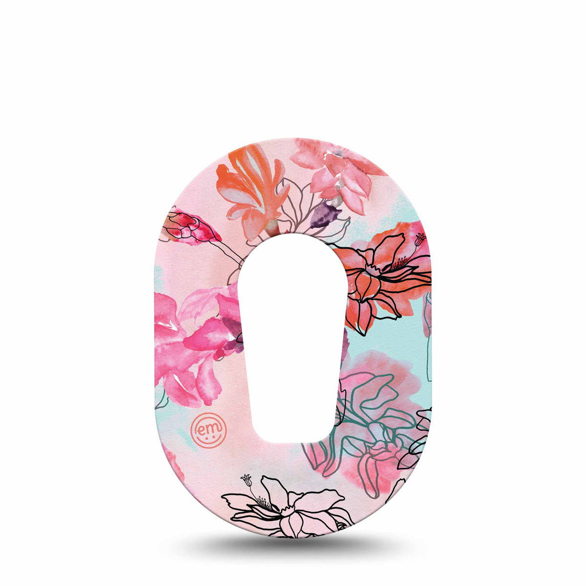 ExpressionMed Mini Whimsical Blossoms Adhesive Patch Dexcom G6/One