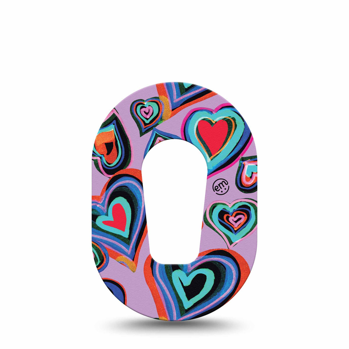 ExpressionMed Mini Neon Hearts Adhesive Patch Dexcom G6/One