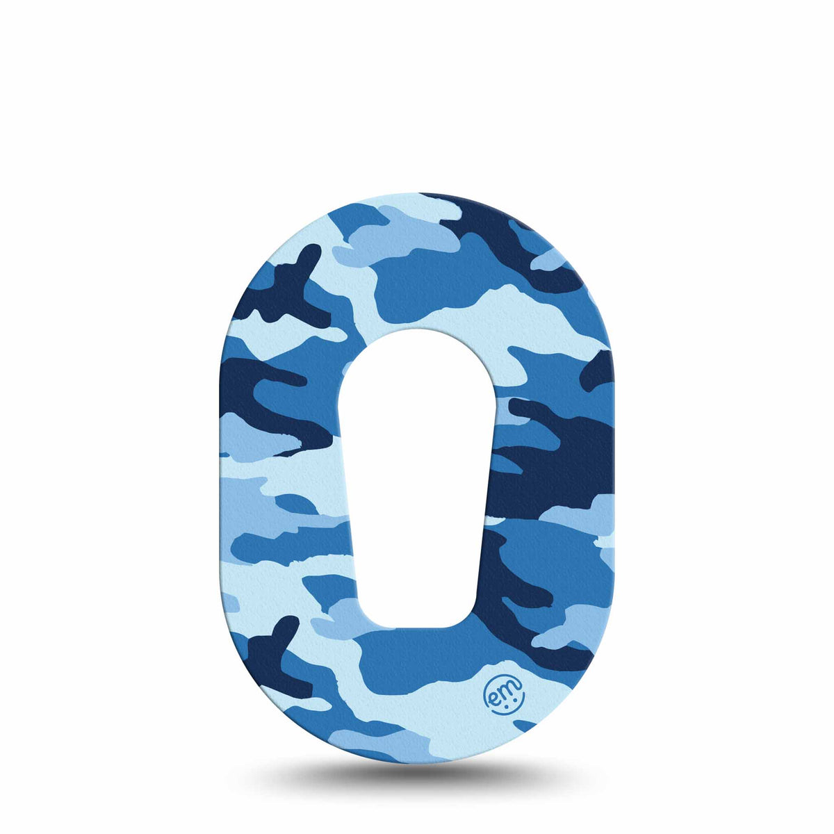ExpressionMed Mini Blue Camo Adhesive Patch Dexcom G6/One