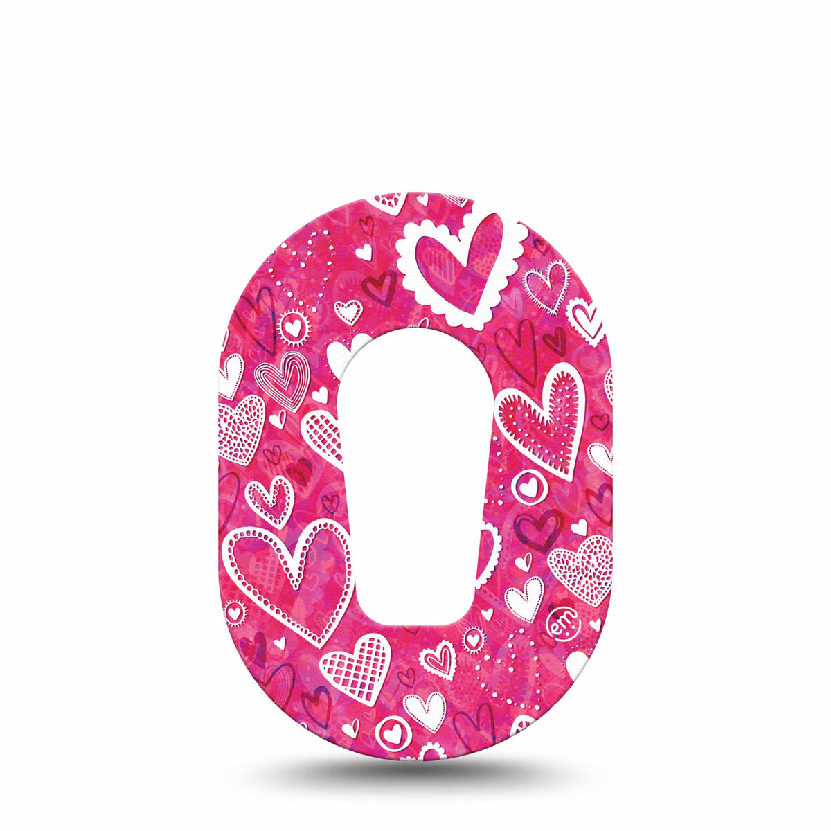 ExpressionMed Mini Whimsical Hearts Adhesive Patch Dexcom G6/One