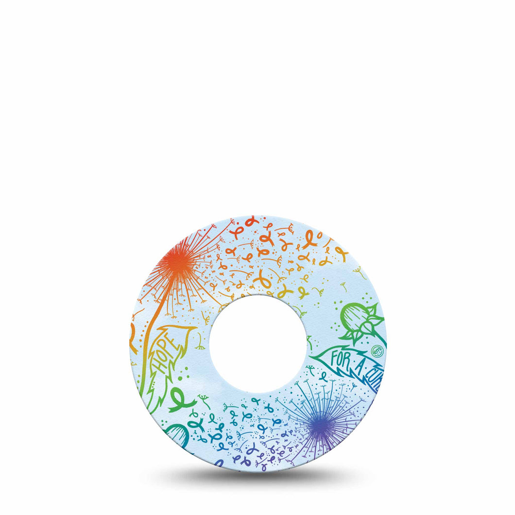 ExpressionMed Rainbow Dandelions Adhesive Patch Infusion Set
