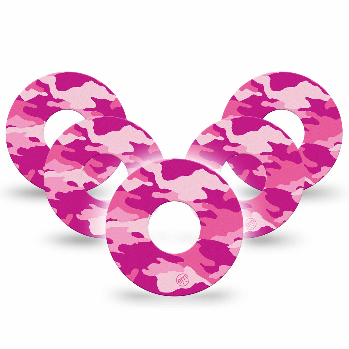 ExpressionMed Hot Pink Camo Adhesive Patch Infusion Set