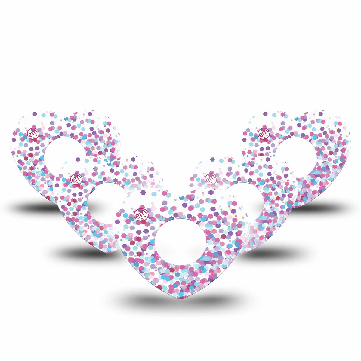ExpressionMed Confetti Heart Adhesive Patch Infusion Set