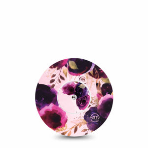 ExpressionMed Libre 2 Sensor Sticker (Purple Bouquet)