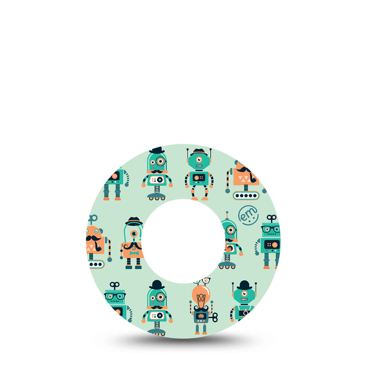 ExpressionMed Hipster Robots Adhesive Patch Freestyle Libre 2