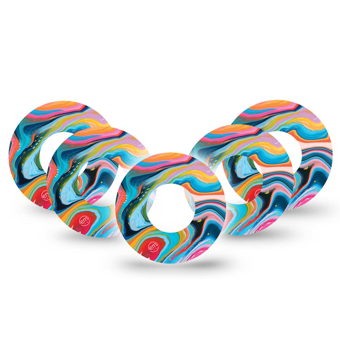 ExpressionMed Colour Melting Swirl Adhesive Patch Freestyle Libre 2
