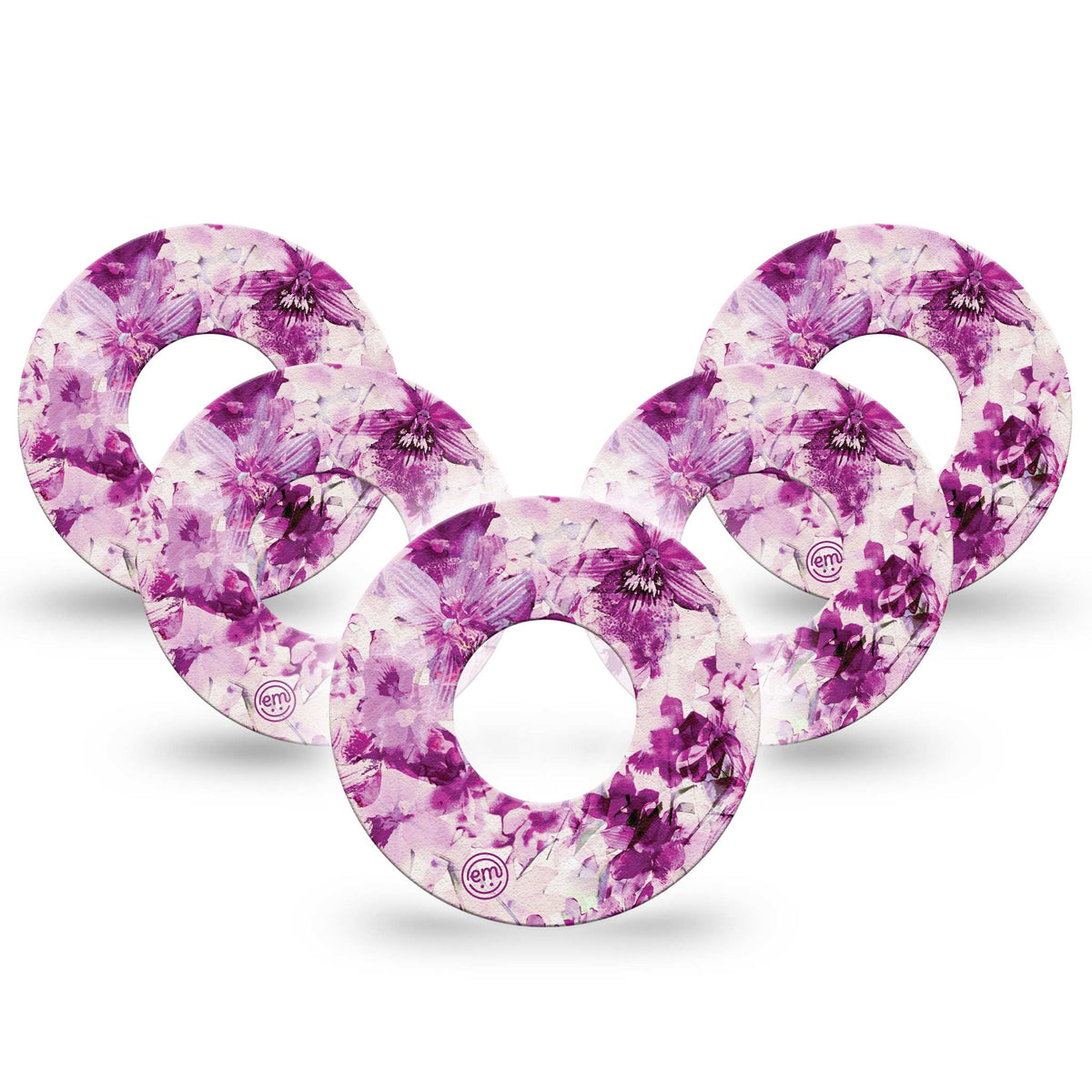 ExpressionMed Violet Orchids Adhesive Patch Freestyle Libre 2