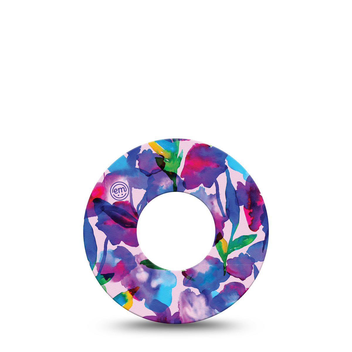 ExpressionMed Vibrant Purple Flowers Adhesive Patch Freestyle Libre 2