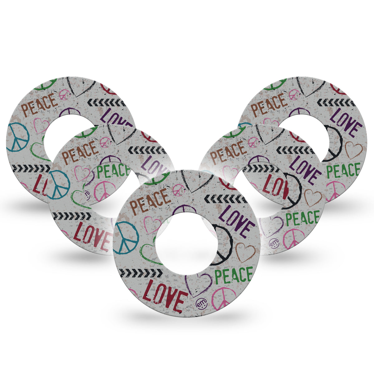 ExpressionMed Peace &amp; Love Adhesive Patch Freestyle Libre 2