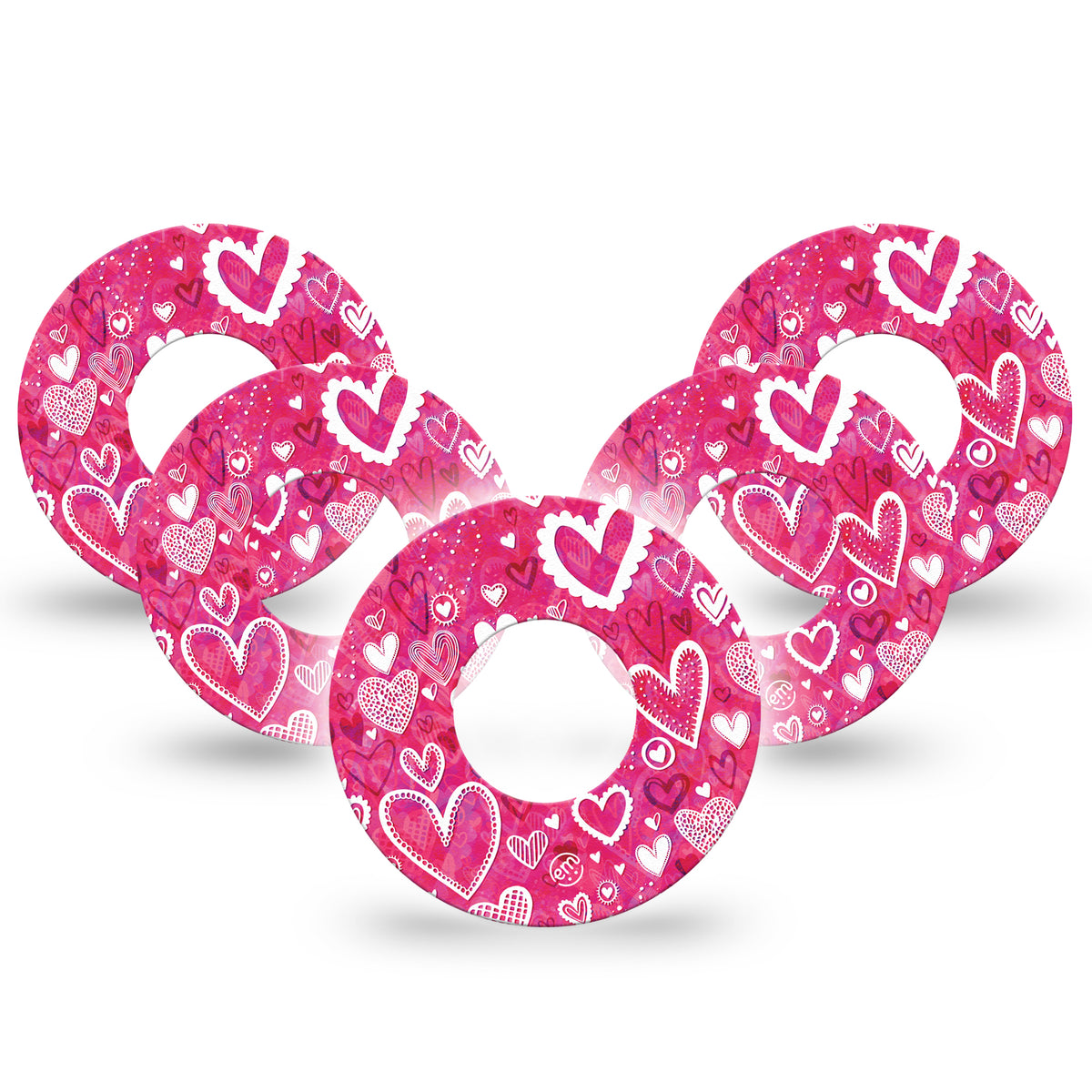 ExpressionMed Whimsical Hearts Adhesive Patch Freestyle Libre 2