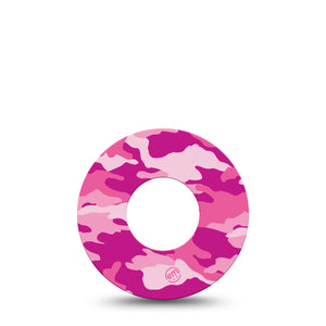 ExpressionMed Hot Pink Camo Adhesive Patch Freestyle Libre 2