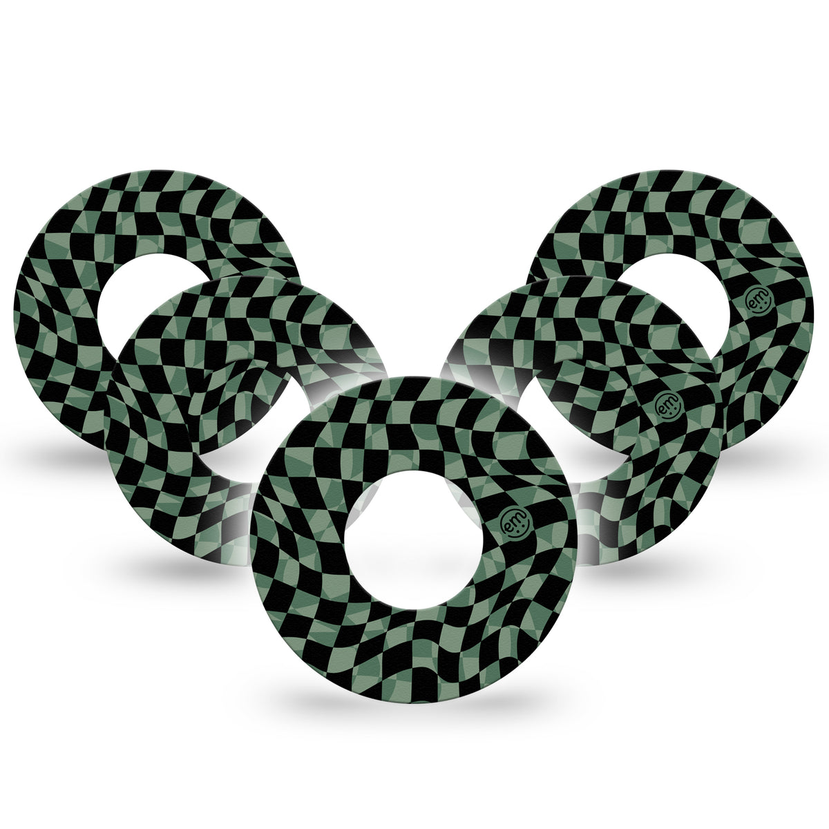 ExpressionMed Green & Black Checkerboard Adhesive Patch Freestyle Libre 2