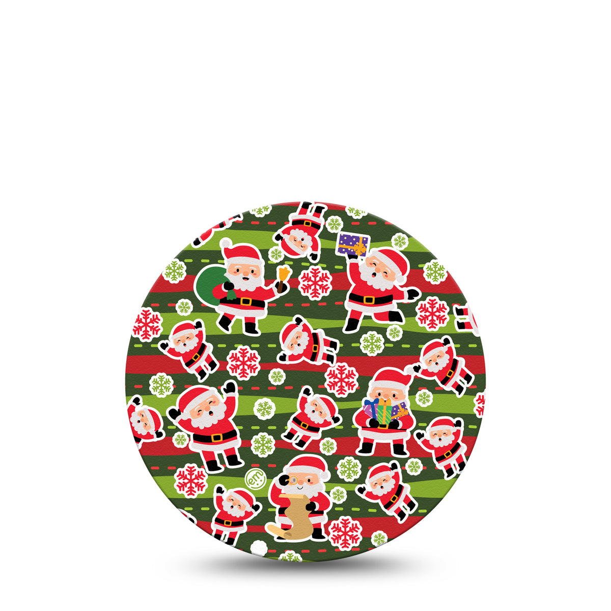 ExpressionMed OverPatch Santa Sticker Bomb Adhesive Patch Freestyle Libre 2 or 3