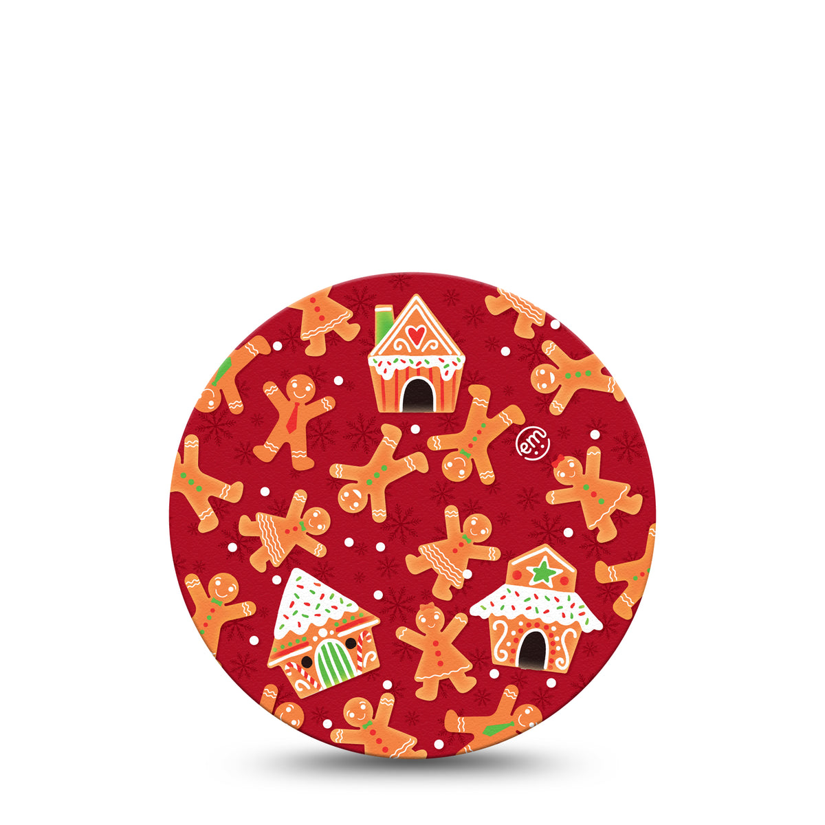 ExpressionMed OverPatch Gingerbread Fun Adhesive Patch Freestyle Libre 2 or 3