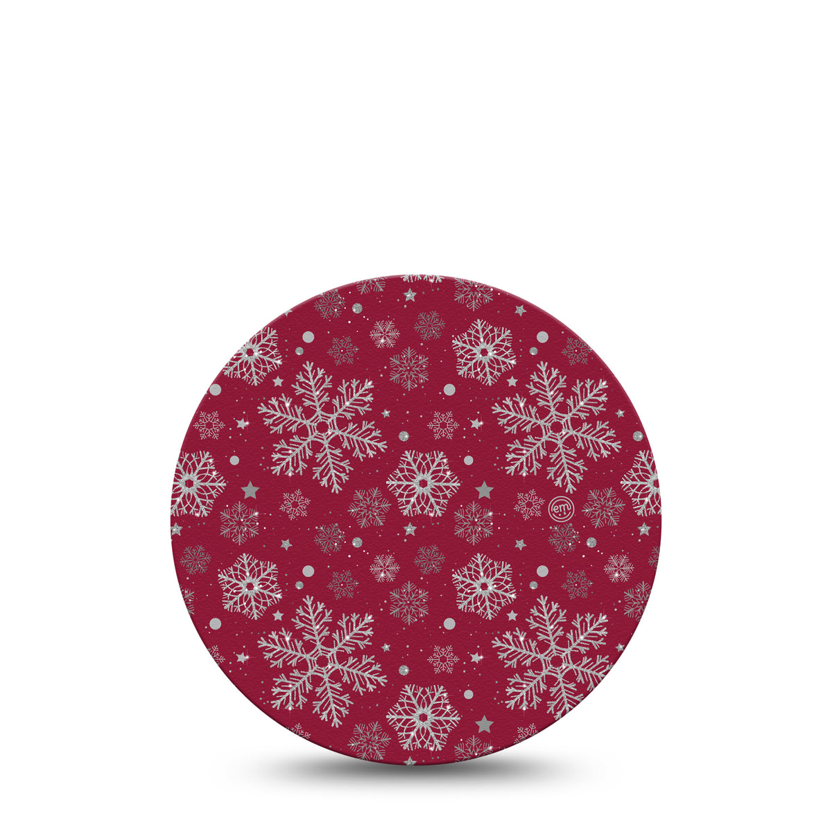 ExpressionMed OverPatch Silver Snowflakes Adhesive Patch Freestyle Libre 2 or 3