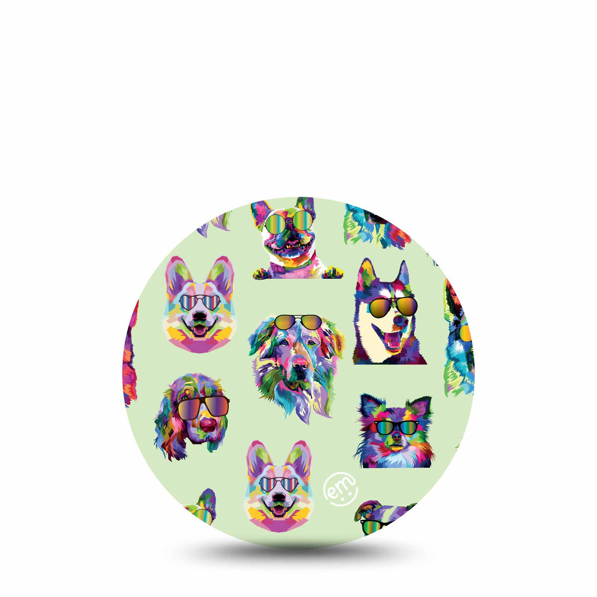 ExpressionMed OverPatch Dog Party Adhesive Patch Freestyle Libre 2 or 3