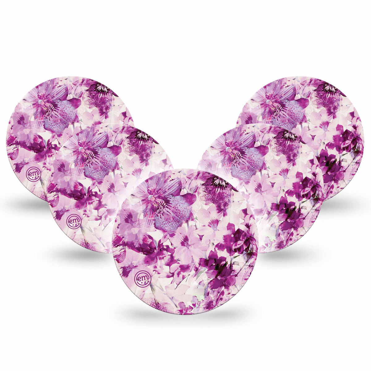 ExpressionMed OverPatch Violet Orchids Adhesive Patch Freestyle Libre 2 or 3
