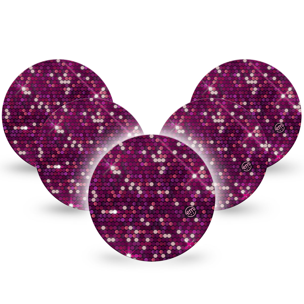 ExpressionMed OverPatch Pink Sequins Adhesive Patch Freestyle Libre 1, 2 or 3