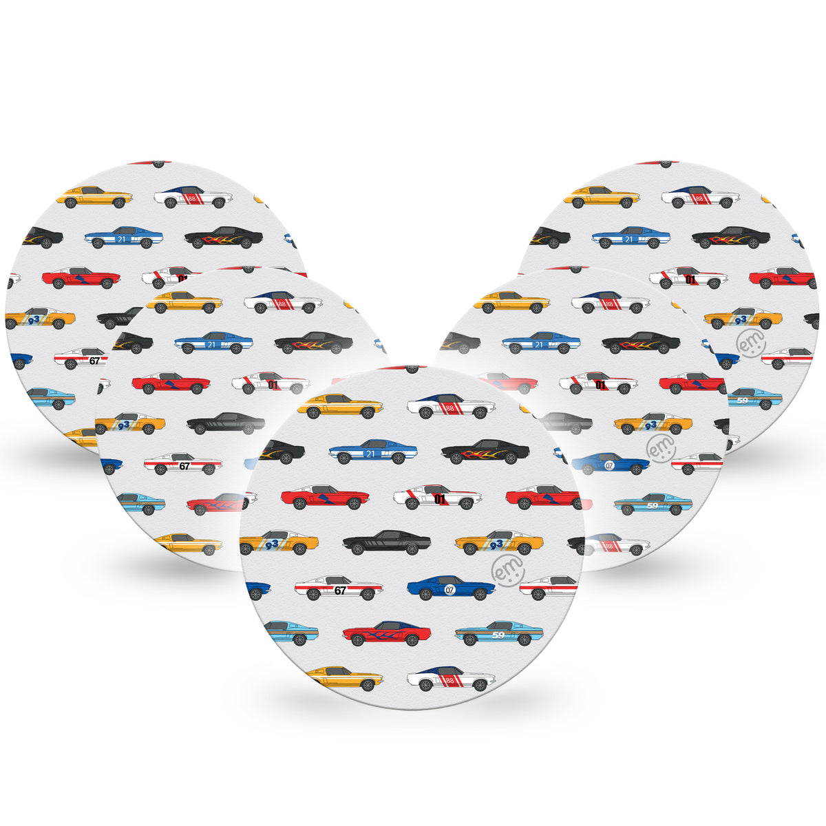 ExpressionMed OverPatch Race Cars Adhesive Patch Freestyle Libre 2 or 3