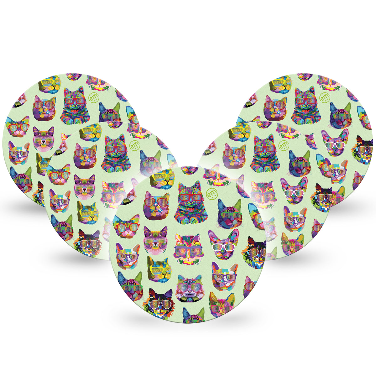 ExpressionMed OverPatch Cat Party Adhesive Patch Freestyle Libre 2 or 3