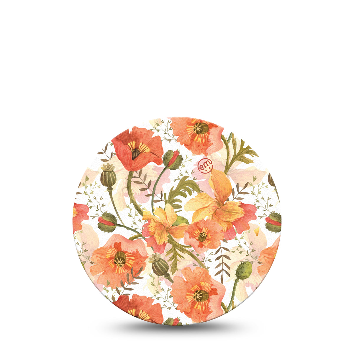 ExpressionMed OverPatch Peachy Blooms Adhesive Patch Freestyle Libre 2 or 3
