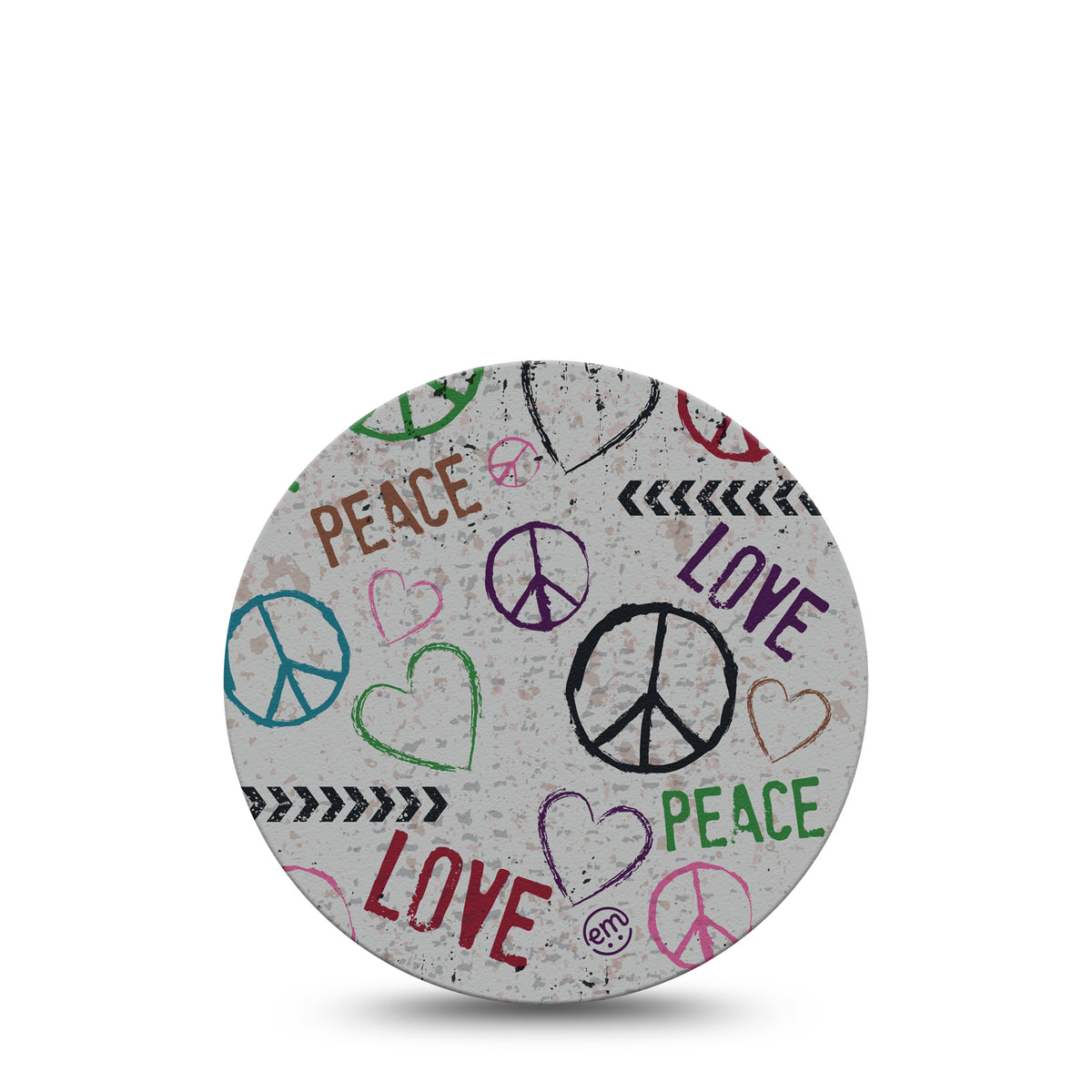 ExpressionMed OverPatch Peace &amp; Love Adhesive Patch Freestyle Libre 2 or 3