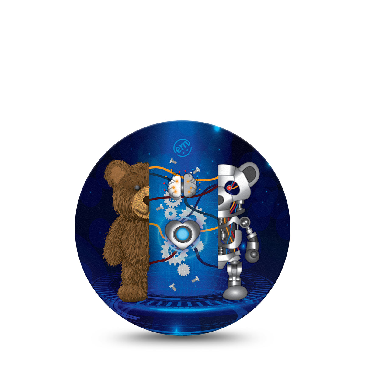 ExpressionMed OverPatch Robo Teddy Adhesive Patch Freestyle Libre 2 or 3
