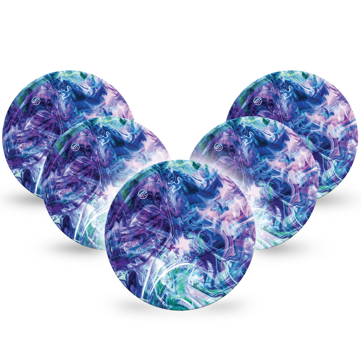 ExpressionMed OverPatch Deep Purple Swirl Adhesive Patch Freestyle Libre 2 or 3