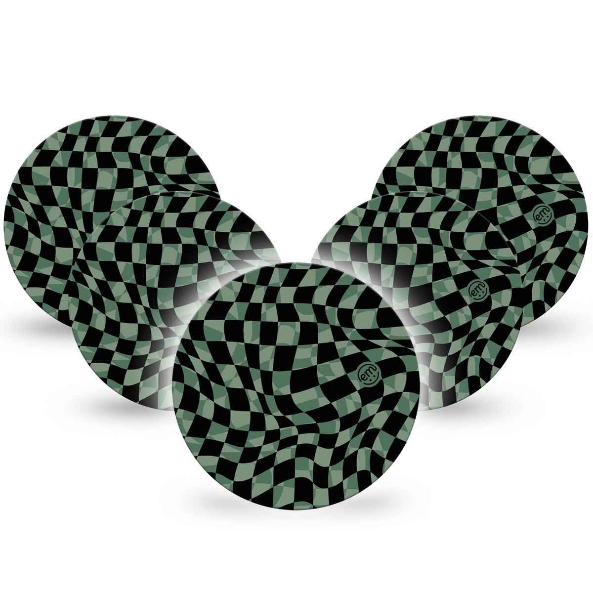 ExpressionMed OverPatch Green & Black Checkerboard Adhesive Patch Freestyle Libre 2 or 3