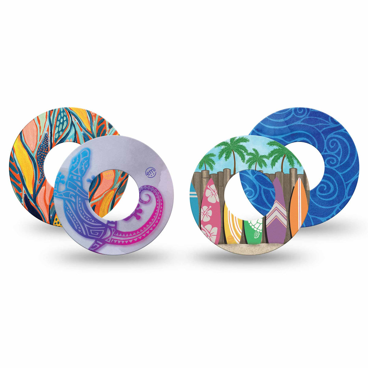 ExpressionMed Beachy Variety 4 Pack Freestyle Libre 2