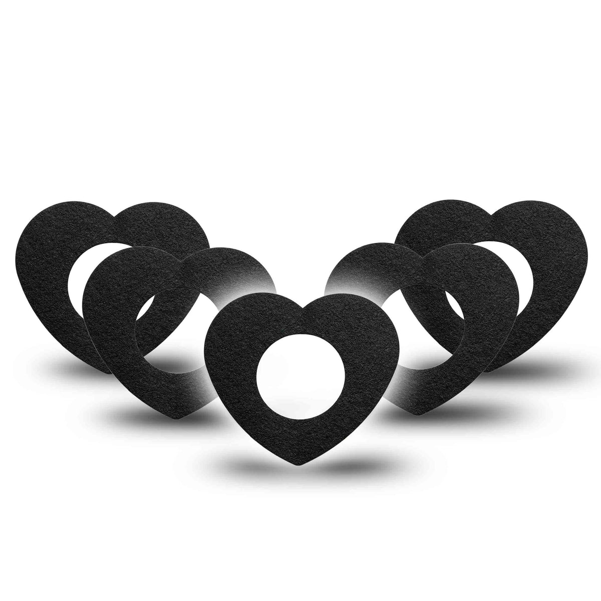 ExpressionMed Black Heart Shaped Adhesive Patch Freestyle Libre 2
