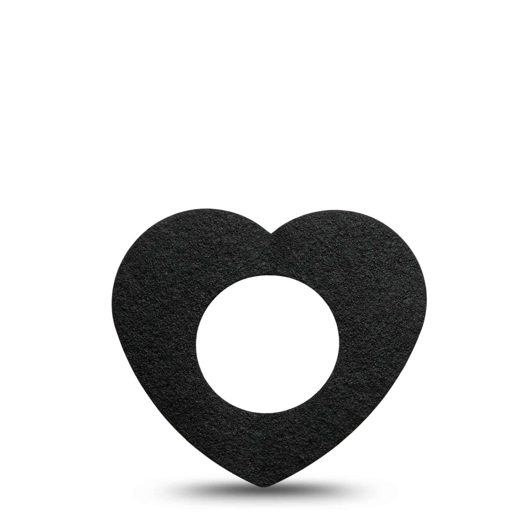 ExpressionMed Black Heart Shaped Adhesive Patch Freestyle Libre 2