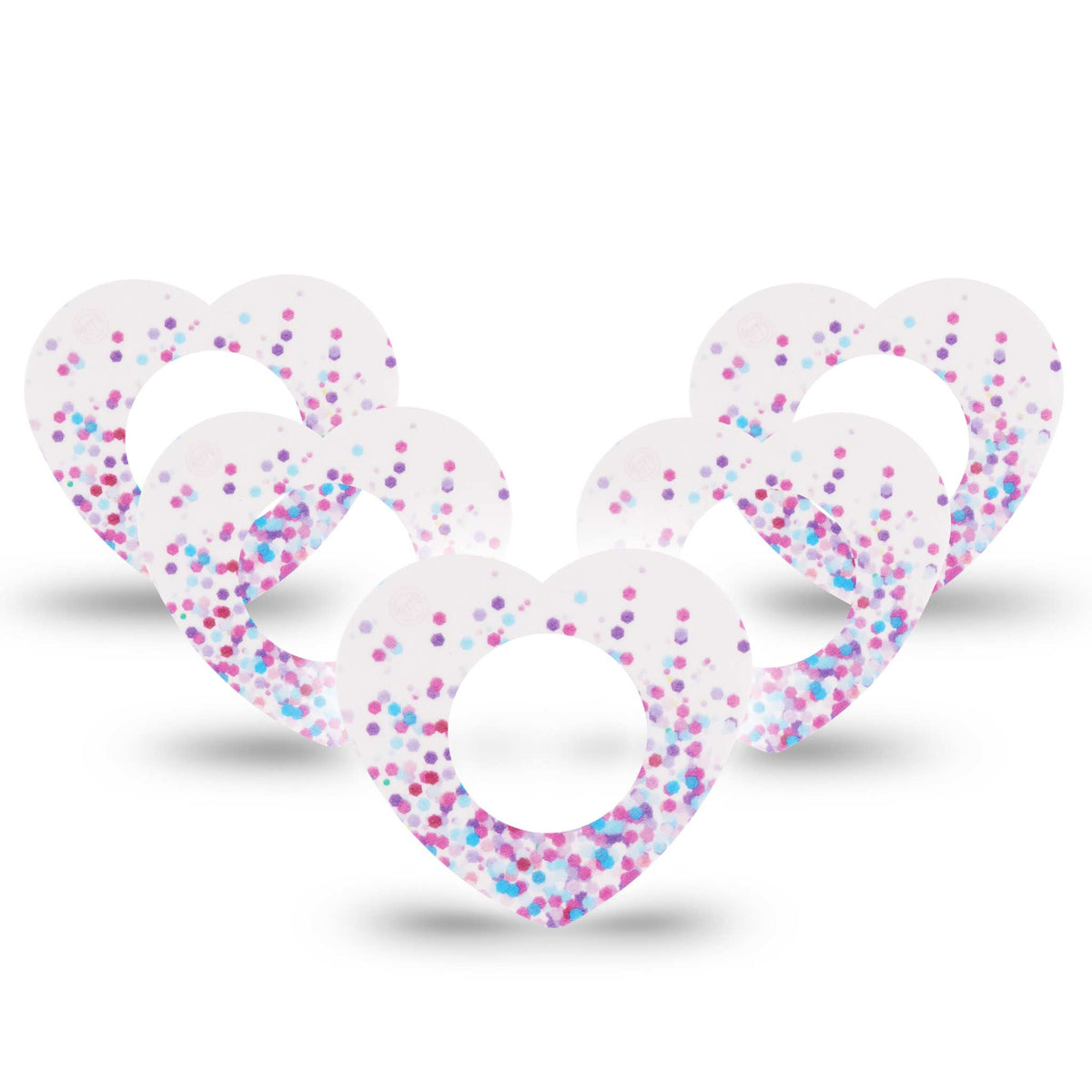 ExpressionMed Confetti Heart Shaped Adhesive Patch Freestyle Libre 2