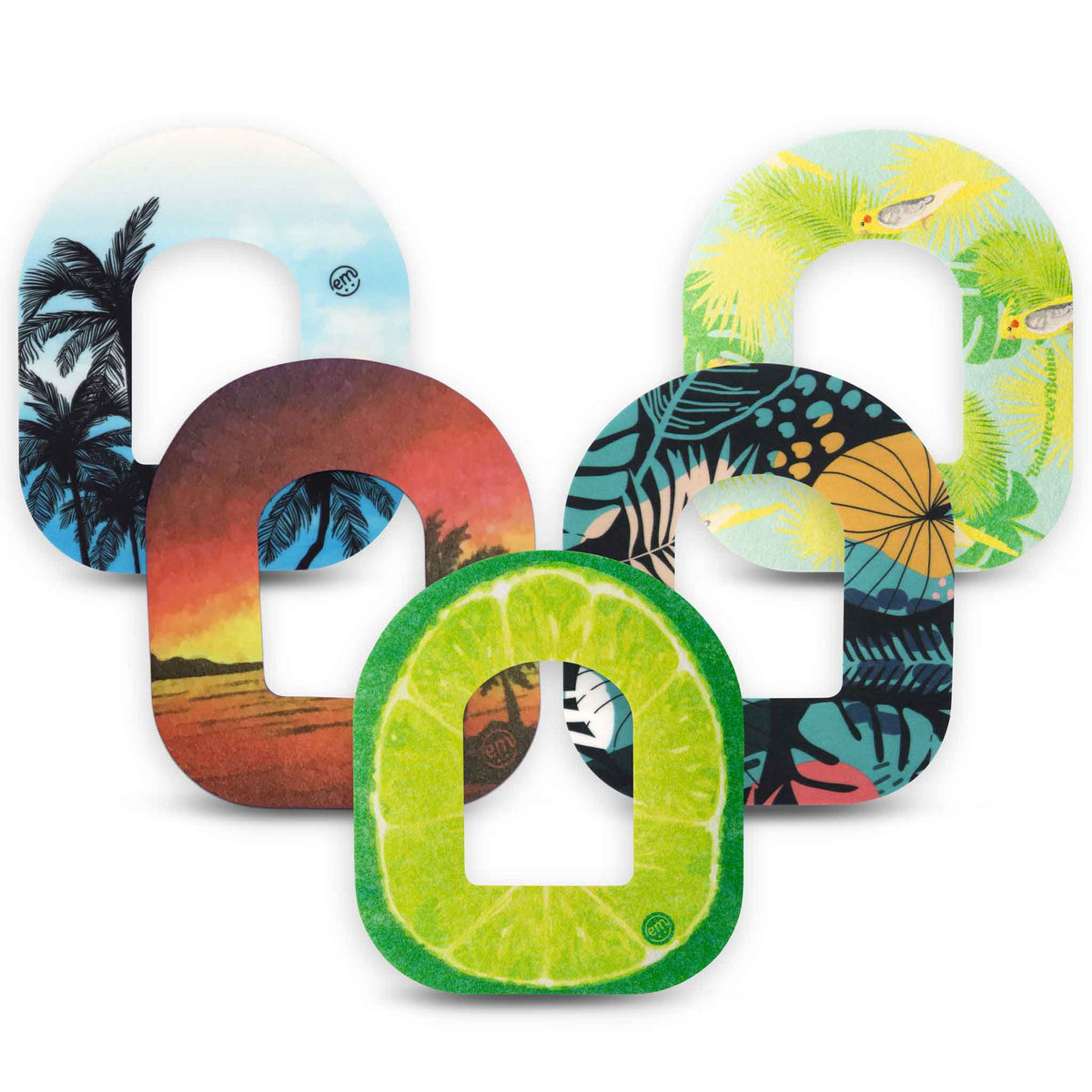 ExpressionMed Omnipod Tropical Paradise Variety Patch 5 Pack