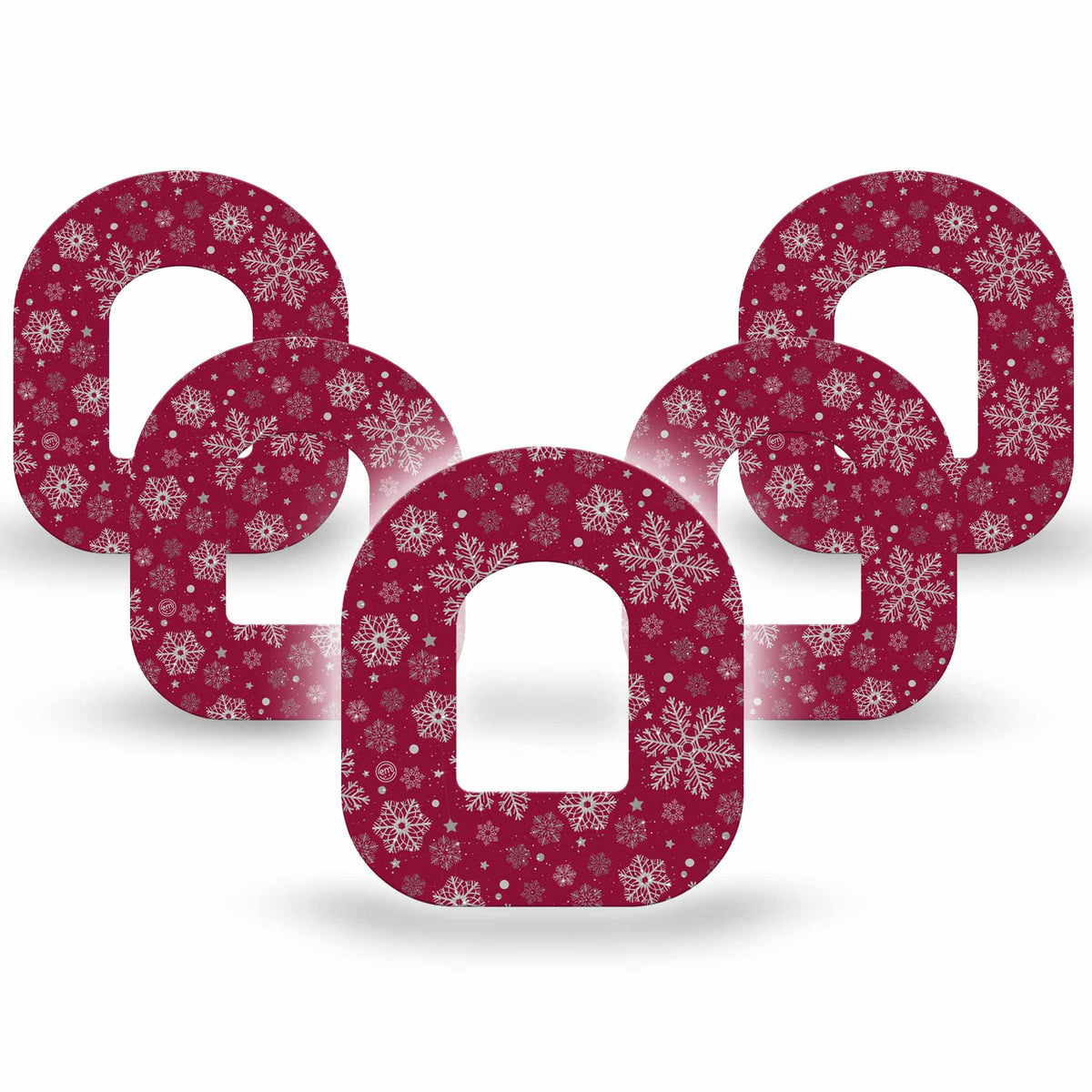 ExpressionMed Silver Snowflakes Adhesive Patch Omnipod