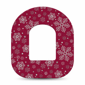 ExpressionMed Silver Snowflakes Adhesive Patch Omnipod