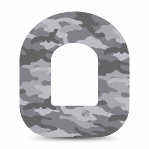 ExpressionMed Grey Camo Adhesive Patch Omnipod