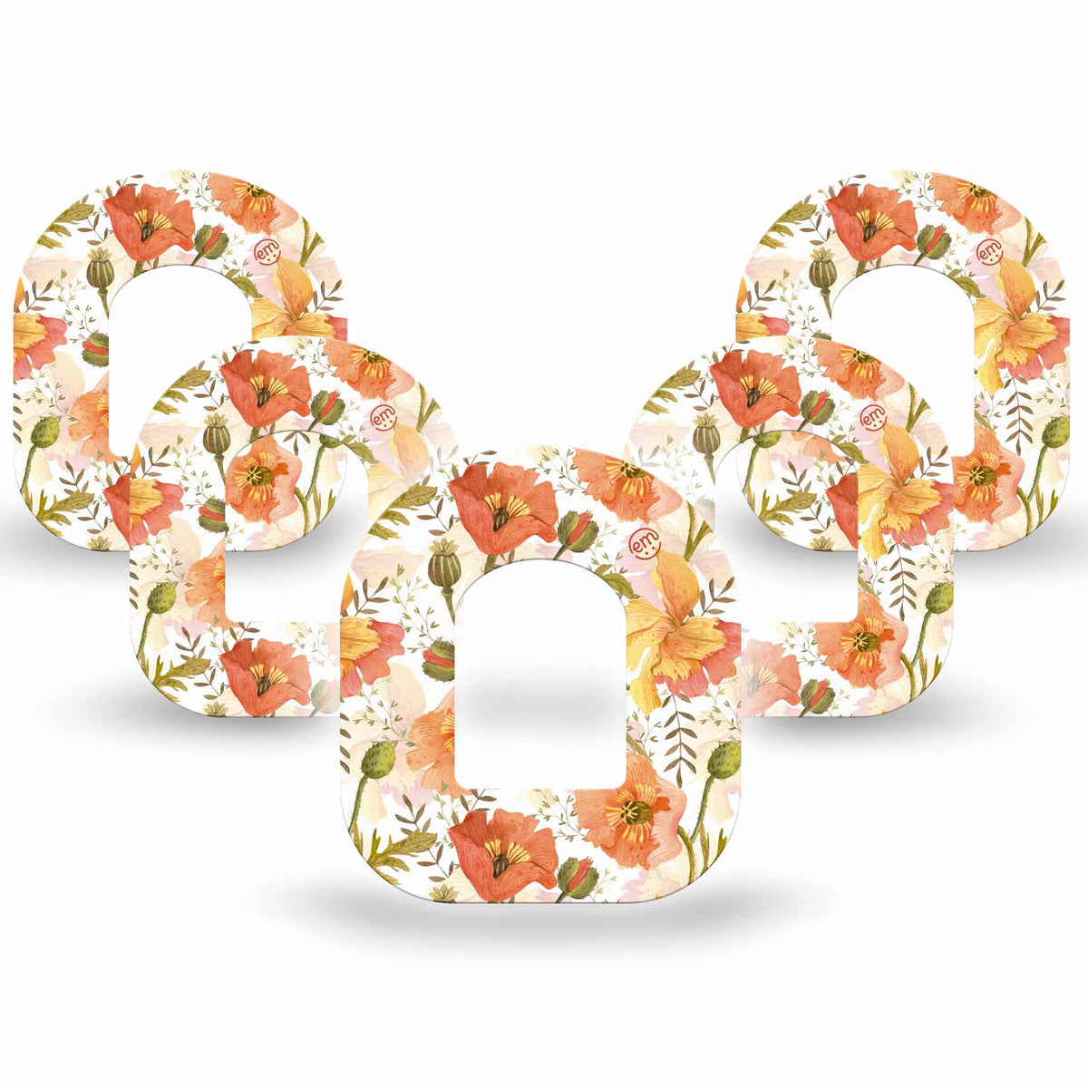 ExpressionMed Peachy Blooms Adhesive Patch Omnipod