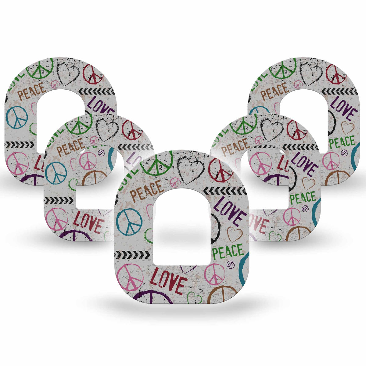 ExpressionMed Peace &amp; Love Adhesive Patch Omnipod