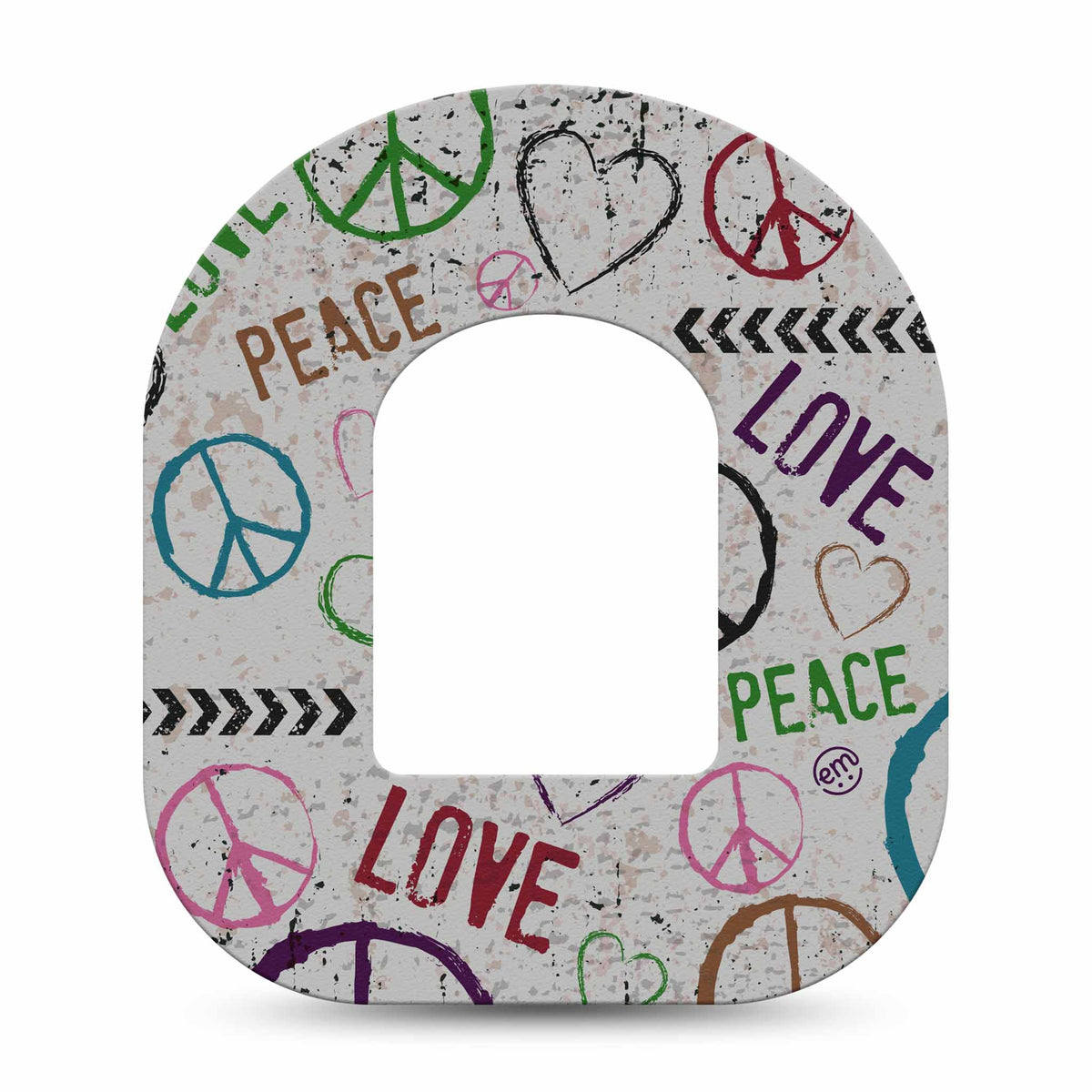 ExpressionMed Peace &amp; Love Adhesive Patch Omnipod
