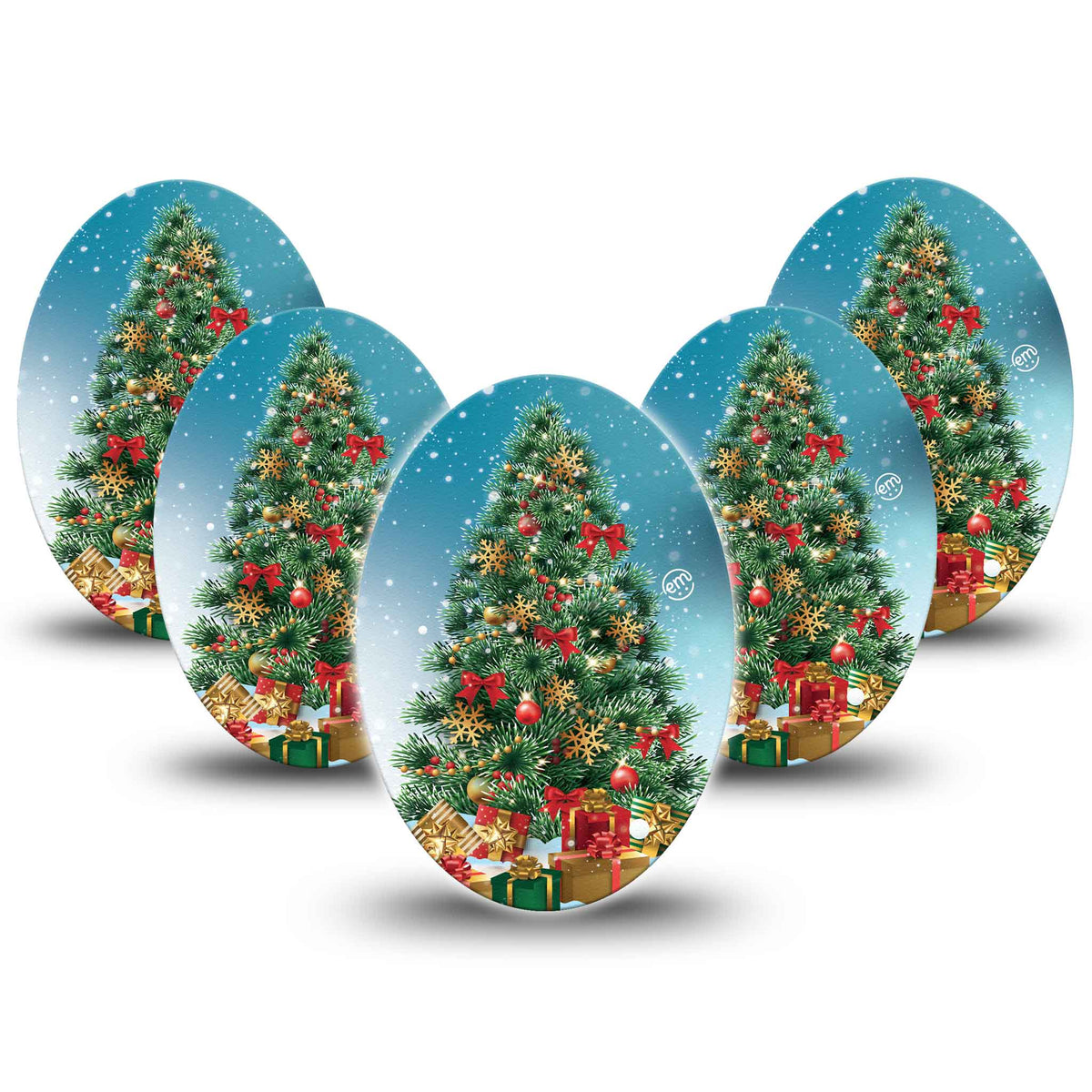 ExpressionMed Oh Christmas Tree Adhesive Patch Oval