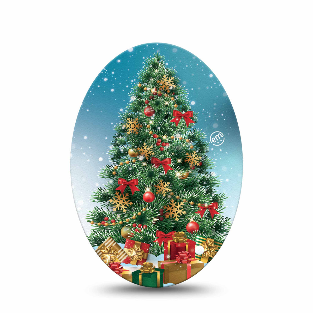 ExpressionMed Oh Christmas Tree Adhesive Patch Oval