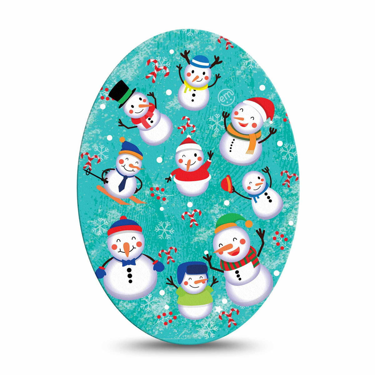ExpressionMed Snowman Celebration Adhesive Patch Oval