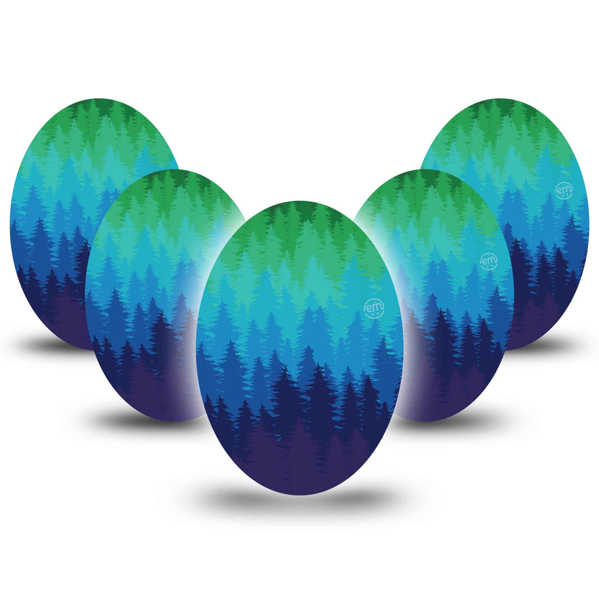 ExpressionMed Pine Trees Adhesive Patch Oval