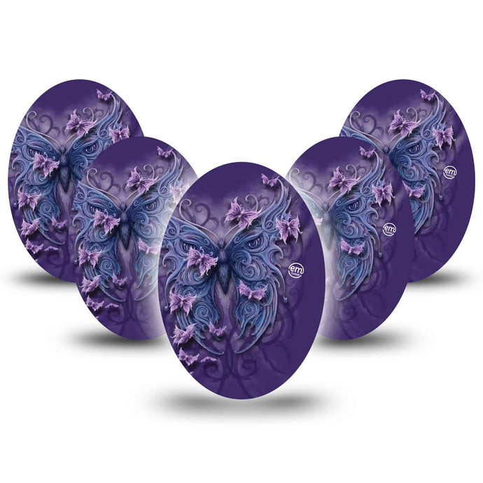 ExpressionMed Purple Butterfly Adhesive Patch Oval